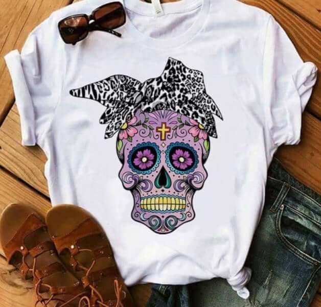 Women's Sugar Skull Shirt-Shirt