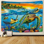 Under The Sea Turtle Festival Tapestry-Decorative Tapestries