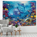 Under The Sea Dolphin Tapestry-Decorative Tapestries