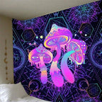 Purple Psychedelic Mushroom Tapestry-Decorative Tapestries