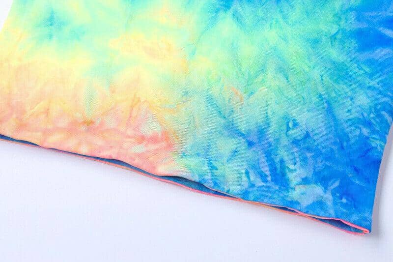 Tie Dye One Shoulder Crop Top-Festival Wear