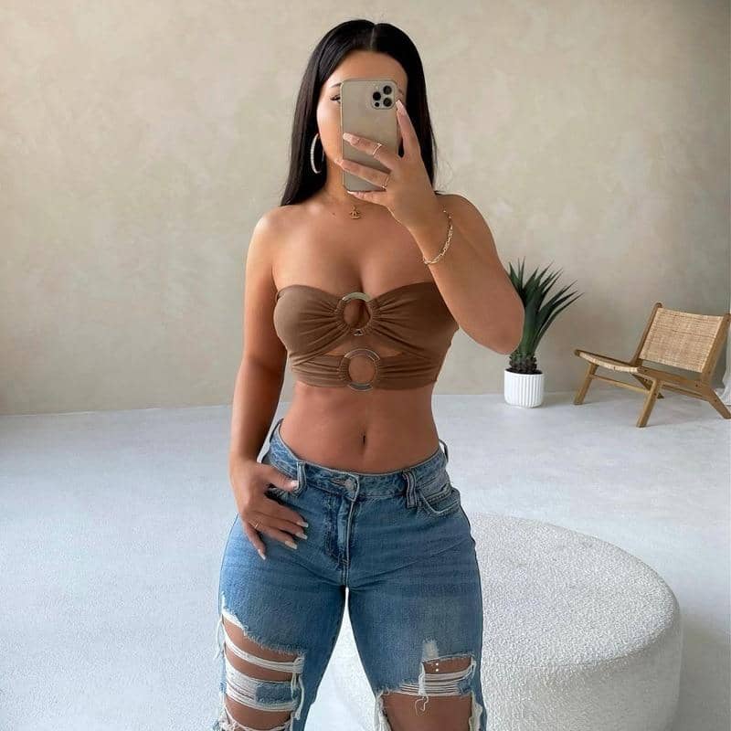 Hoop Bralette Top-Festival Wear