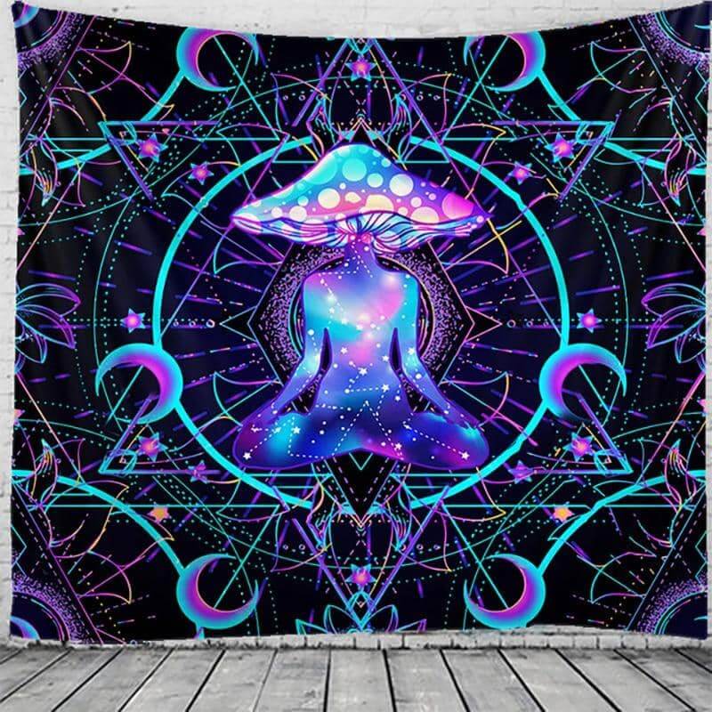 Psychedelic's Mushroom Mind Tapestry-