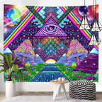 Psychedelic Eye of the Pyramid Tapestry
