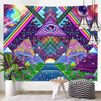 Psychedelic Eye of the Pyramid Tapestry