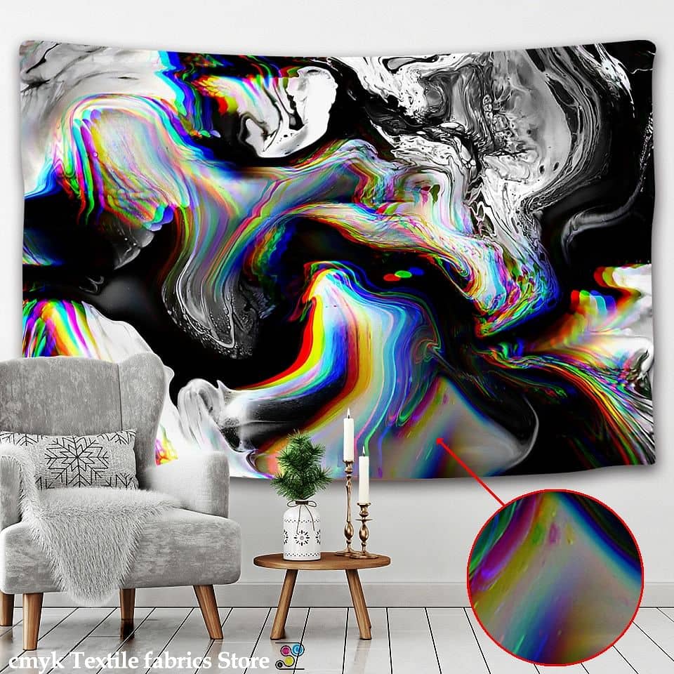 Tapiz de remolinos de pintura neutra