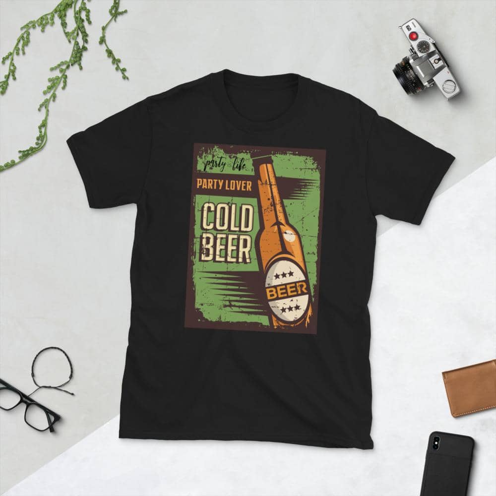 Cold Beer Party Lover Short-Sleeve Unisex T-Shirt-Shirt