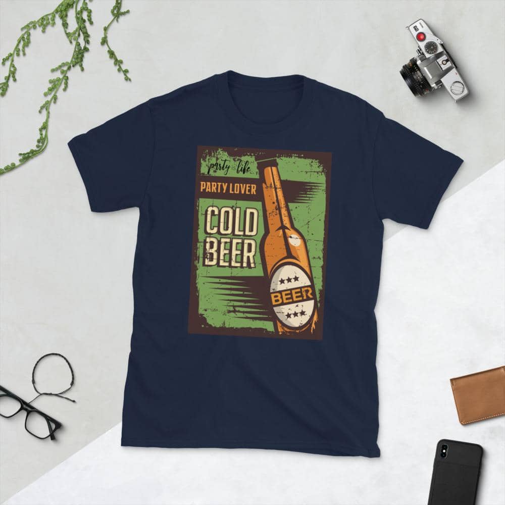 Cold Beer Party Lover Short-Sleeve Unisex T-Shirt-Shirt