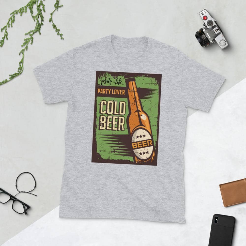Cold Beer Party Lover Short-Sleeve Unisex T-Shirt-Shirt