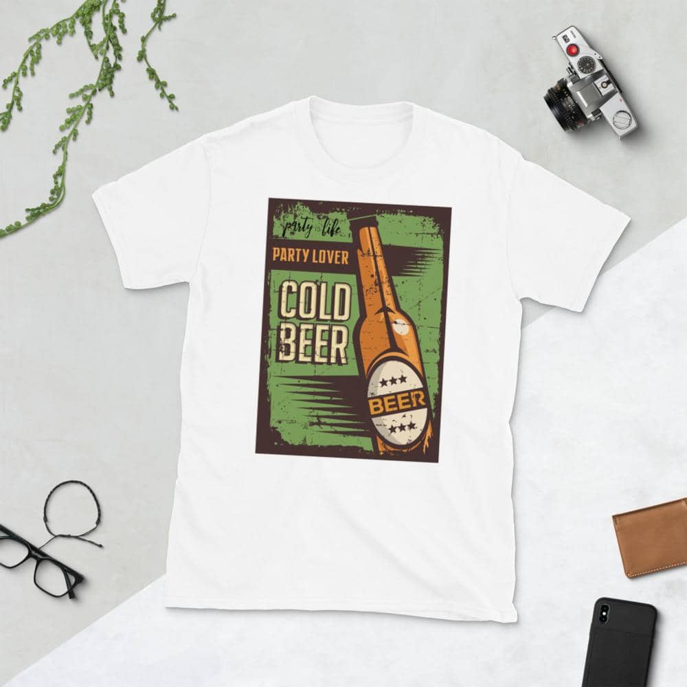 Cold Beer Party Lover Short-Sleeve Unisex T-Shirt-Shirt