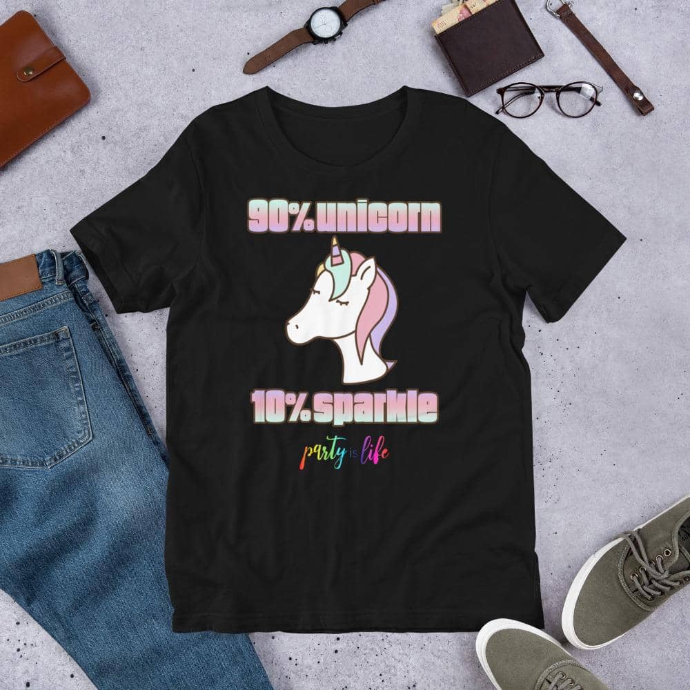 90% Unicorn, 10% Sparkle Unisex T-Shirt-Shirts & Tops