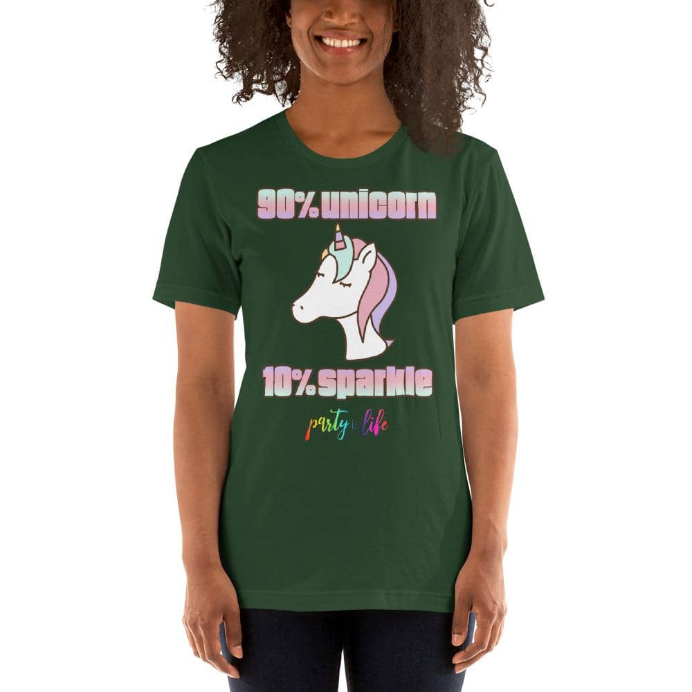 90% Unicorn, 10% Sparkle Unisex T-Shirt-Shirts & Tops