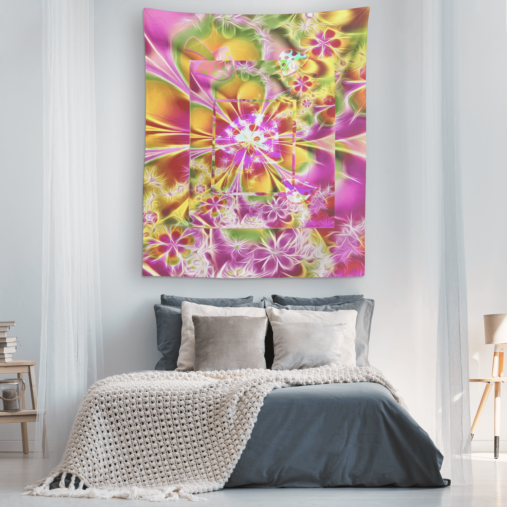 Mushroom Power Tapestry-